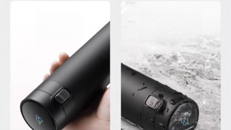 black smart water bottle