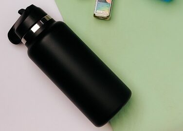 black water bottle