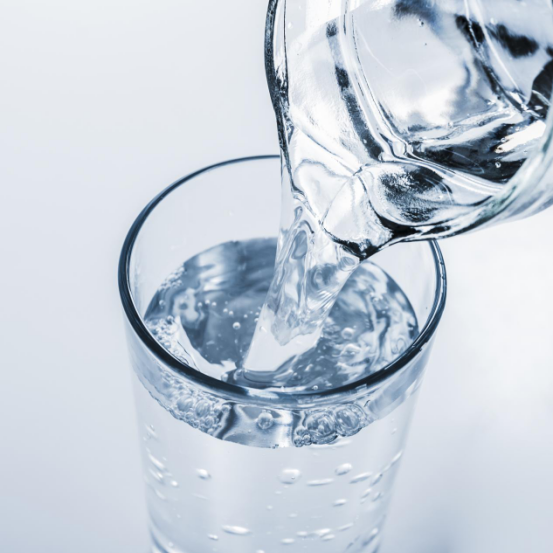 a glass of plain water