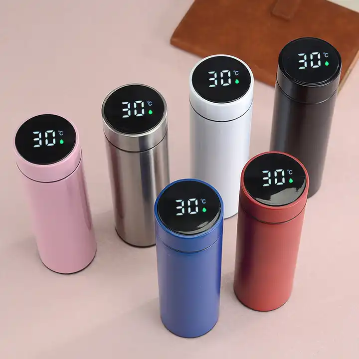 smart water bottles in 6 colors display 30°C