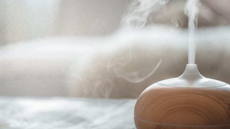 Humidifier on the table in the living room