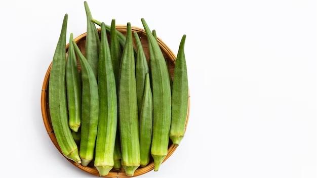 fresh green okra