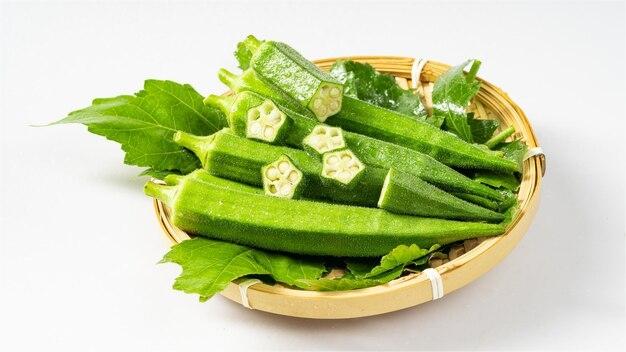 fresh green okra