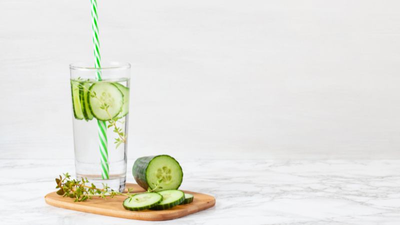 Cucumber-infused water